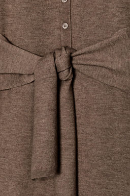 KNIT MIDI DRESS WITH BELT