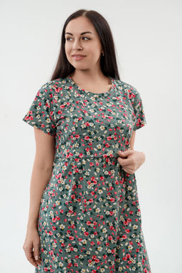 Платье женское из кулирки Миранда цветик макси - Амадэль фото 5