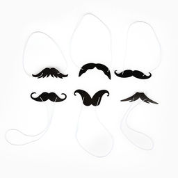 Набор фотобутофории на резинке Карнавальные усы, 11х9 см - Страна карнавалия фото 2