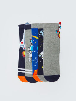 Desenli Erkek ?ocuk Soket ?orap 5li