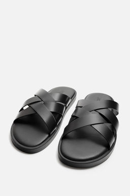 LEATHER STRAP SANDALS - Zara фото 4