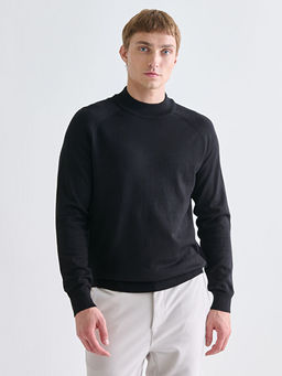 Yar?m Bal?k?? Yaka Uzun Kollu Erkek Triko Kazak