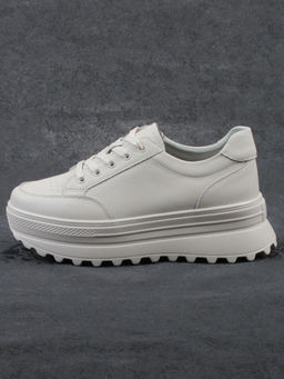 03-YC282-2 BEIGE Кроссовки женские (натуральная кожа) - Фабричный китай фото 10