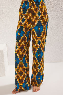 Etnik Desenli Desenli Dokuma Bluz Pantolon Plaj Tak?m TBESS24AU00017
