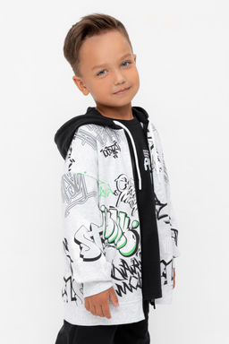 КР 302743/речной перламутр,граффити к562 джемпер (толстовка) для мал - Crockid фото 4