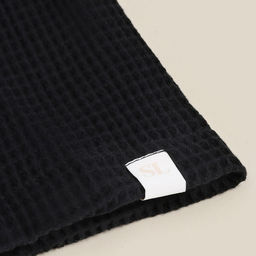 Халат вафельный женский SL HOME: Basic «Дарк Маре», размер 46-48, чёрный