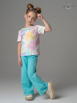 Костюм Лето акварельные сердечки-мята - Sovalina фото 11