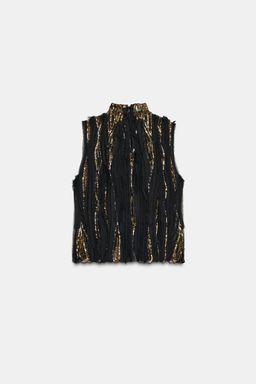 ZW COLLECTION LIMITED EDITION SEQUIN TOP - Zara фото 5