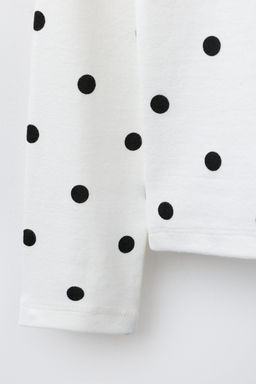 POLKA DOT T-SHIRT WITH MODAL - Zara фото 4