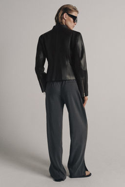 CHAQUETA PIEL 100% ZW COLLECTION LIMITED EDITION / Marr?n oscuro - Zara фото 12