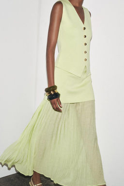 COMBINED PLEATED KNIT SKIRT - Zara фото 17