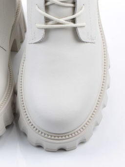 04-PAX27-2Z MILK Ботинки зимние женские (натуральная кожа, 100% шерсть)