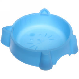 Цена за 3 шт. Миска пластиковая "Котофей" 18,5*4,8см цвет голубой /550мл