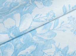 Полотенце 7С-128ЯК 50*70 "Фиалки" цв. небесный (многоцветный)