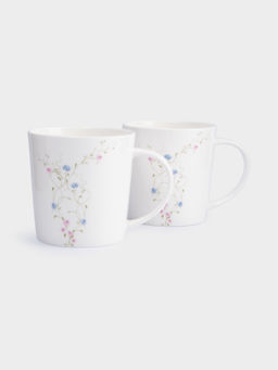 Кружка, 450 мл, 2 шт, фарфор F, белая, Цветы, Gentle garden - Anna lafarg фото 3