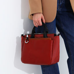 Сумка-тоут на молнии, цвет красный - Simaland фото 9