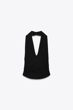 GATHERED HALTERNECK TOP - Zara фото 38