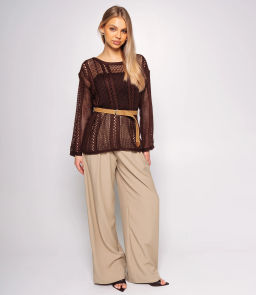 Лонгслив+топ #КТ2983, шоколадный