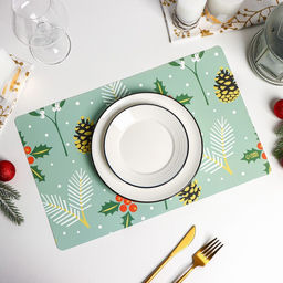 Цена за 4 шт. Салфетка сервировочная на стол Доляна Лесные шишки, 2641 см  фото 2