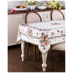 СКАТЕРТЬ ВИНТАЖ. СОВУШКИ 140Х180 ,КРЕМОВЫЙ, 100