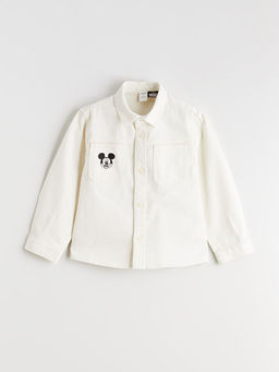 Mickey Mouse Nak??l? Erkek ?ocuk G?mlek