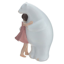 Фигурка декоративная "Девочка с медведем", L9 W9 H16 см