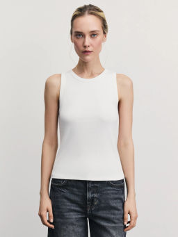 Базовая майка в рубчик / Zarina фото 3