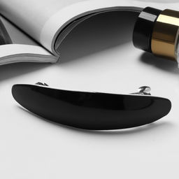 Цена за 4 шт. Заколка - автомат для волос «Ночь», 9 см, чёрная