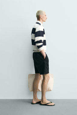 BERMUDA TWILL RELAXED FIT / Negro
