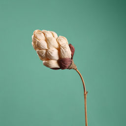 Сухоцвет на бамбуковом стебле, 150 см, белый