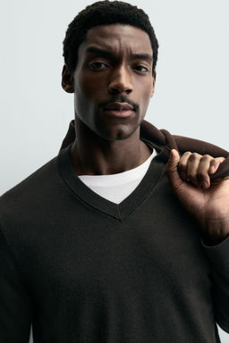 100% WOOL V-NECK JUMPER - Zara фото 5