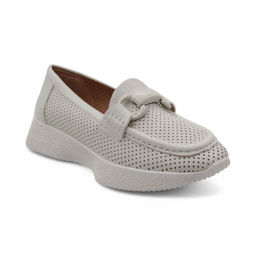 Лоферы женские F629-2 белые