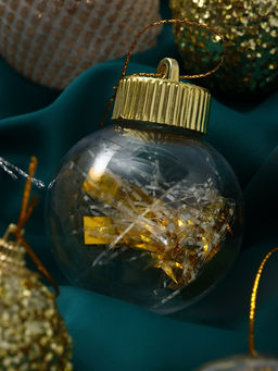 Ёлочные игрушки Капризы зимы, шары новогодние, d=6 см, 9 шт. золото - Зимнее волшебство фото 12