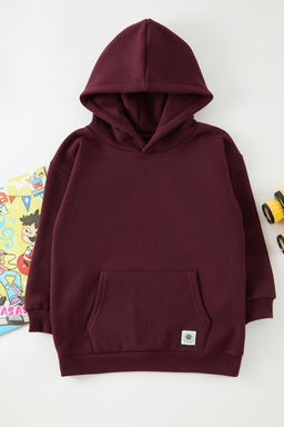 Kahverengi*St S?rt Bask?l? Erkek Cocuk Orme Sweatshirt TKDAW25SW00127 - Trendyolmilla фото 3