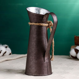 Фигурное кашпо для цветов «Кувшин Ноель», 8×20 см, металл, МИКС