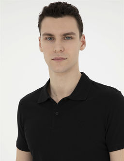 Siyah Slim Fit Basic Ti__rt
