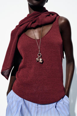 LINEN BLEND KNIT TOP - Zara фото 22