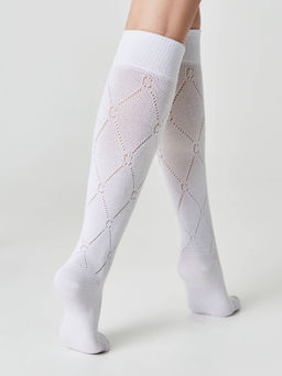 Цена за 2 пары. Носки Удлиненные CONTE CLASSIC Гольфы женские белый - Conte elegant фото 9