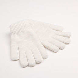 Перчатки женские двухслойные MINAKU однотонные, размер 6.5, белые