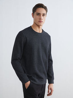 Bisiklet Yaka Erkek Sweatshirt