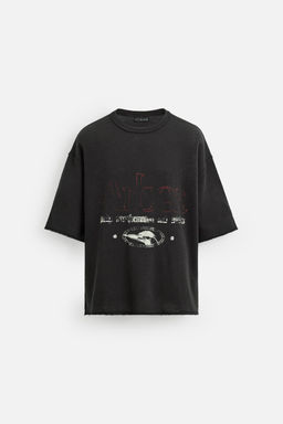 WASHED PRINT KNIT T-SHIRT - Zara фото 7