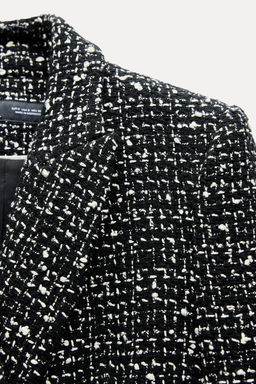TEXTURED DOUBLE-BREASTED BLAZER - Zara фото 7