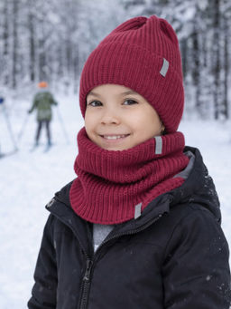 Комплект вязаный розовый