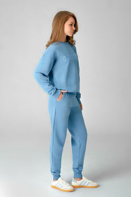 Арт. 2520/3  Костюм с брюками женский 44-52 (5 шт) Цвет:верх-голубой,низ-голубой