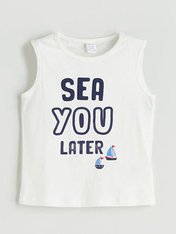 Bask?l? Erkek Bebek Atlet ve ?ort 2li