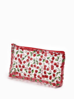 Косметичка ПВХ Вишня 25*5*15, отд на молнии, прозрачный