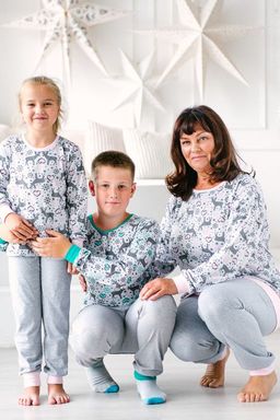 Пижама детская из джемпера и брюк из кулирки Олененок розовый - Амадэль фото 3