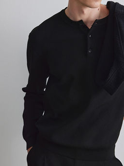 Bisiklet Yaka Erkek Triko Kazak