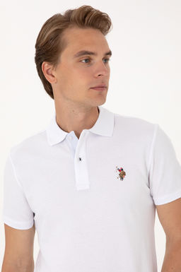 Erkek Slim Fit Polo Yaka Beyaz Basic Tirt - U.s. polo assn фото 2