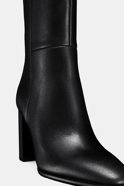 LEATHER HIGH-HEEL KNEE-HIGH BOOTS